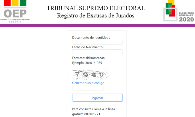 TSE habilita plataforma virtual para ciudadanos imposibilitados de ser jurados electorales