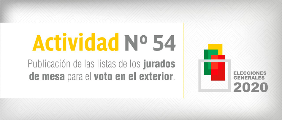 Listas de jurados de mesa para el voto en el exterior