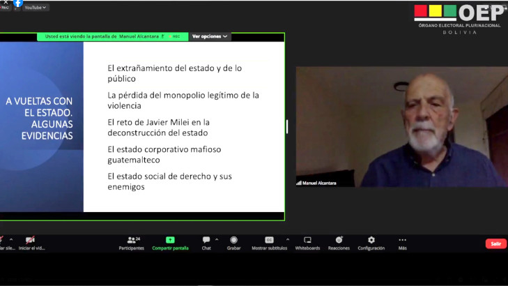 Seminario internacional: Manuel Alcántara habló de una “democracia fatigada” en Latinoamérica